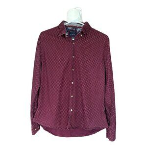 DENIM & FLOWERS by Ricky Singh Men's Long Sleeve Button Down Shirt, Size L